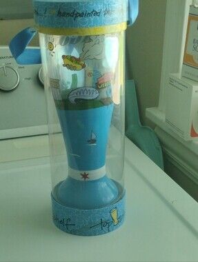 New Top Shelf Hand Painted Chicago Skyline Pilsner Glass 24 Oz